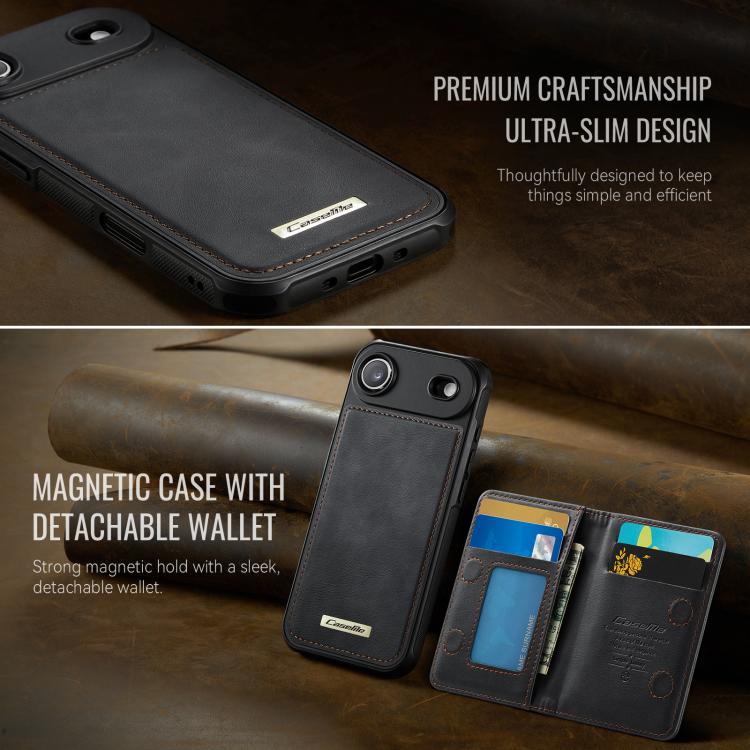 For iPhone Air CaseMe Me80 Series Detachable Wallet Magnetic RFID Vegan Leather Phone Case