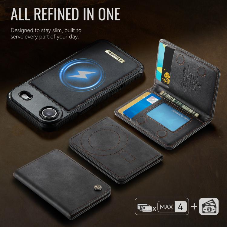For iPhone Air CaseMe Me80 Series Detachable Wallet Magnetic RFID Vegan Leather Phone Case