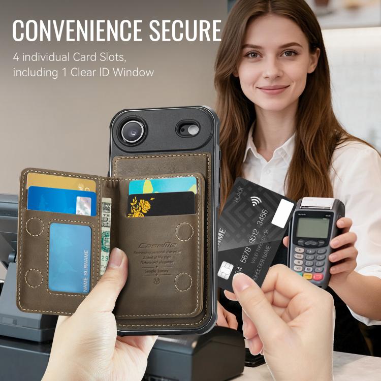 For iPhone Air CaseMe Me80 Series Detachable Wallet Magnetic RFID Vegan Leather Phone Case