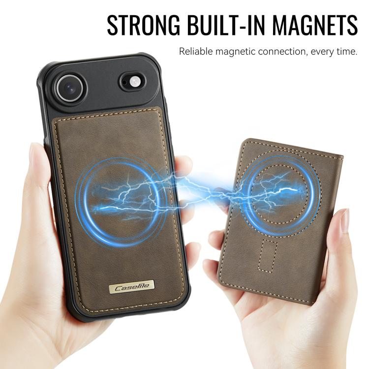 For iPhone Air CaseMe Me80 Series Detachable Wallet Magnetic RFID Vegan Leather Phone Case