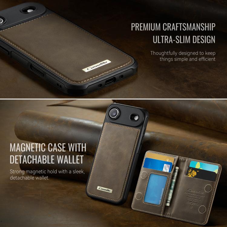 For iPhone Air CaseMe Me80 Series Detachable Wallet Magnetic RFID Vegan Leather Phone Case