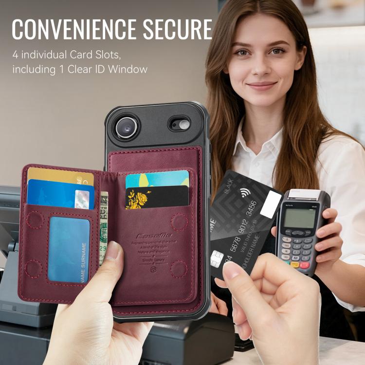 For iPhone Air CaseMe Me80 Series Detachable Wallet Magnetic RFID Vegan Leather Phone Case
