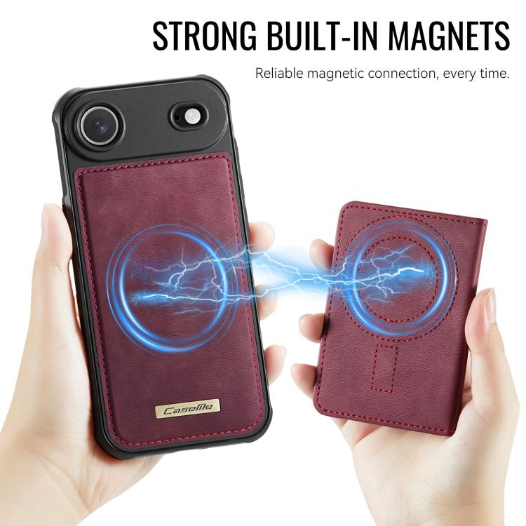 For iPhone Air CaseMe Me80 Series Detachable Wallet Magnetic RFID Vegan Leather Phone Case