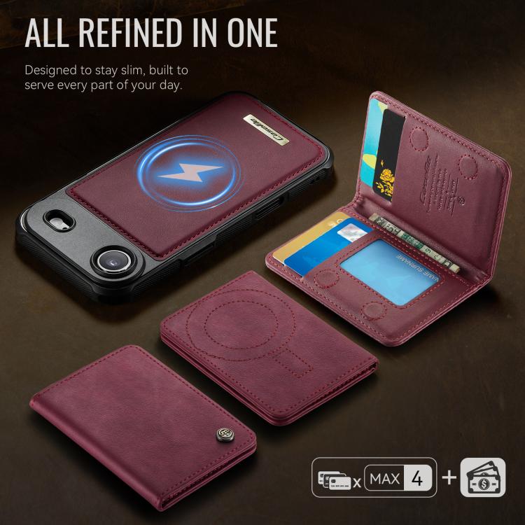 For iPhone Air CaseMe Me80 Series Detachable Wallet Magnetic RFID Vegan Leather Phone Case