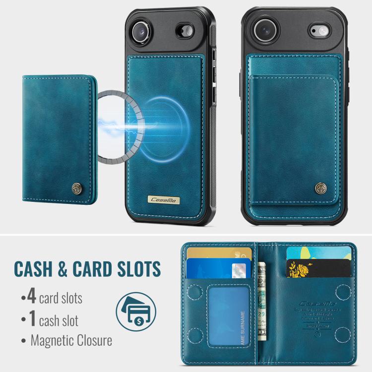 For iPhone Air CaseMe Me80 Series Detachable Wallet Magnetic RFID Vegan Leather Phone Case