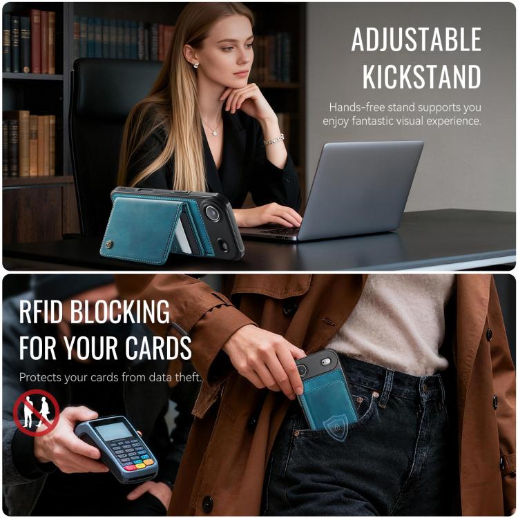 For iPhone Air CaseMe Me80 Series Detachable Wallet Magnetic RFID Vegan Leather Phone Case