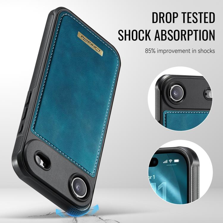 For iPhone Air CaseMe Me80 Series Detachable Wallet Magnetic RFID Vegan Leather Phone Case
