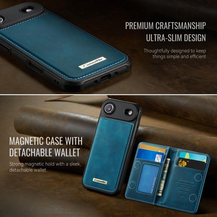 For iPhone Air CaseMe Me80 Series Detachable Wallet Magnetic RFID Vegan Leather Phone Case