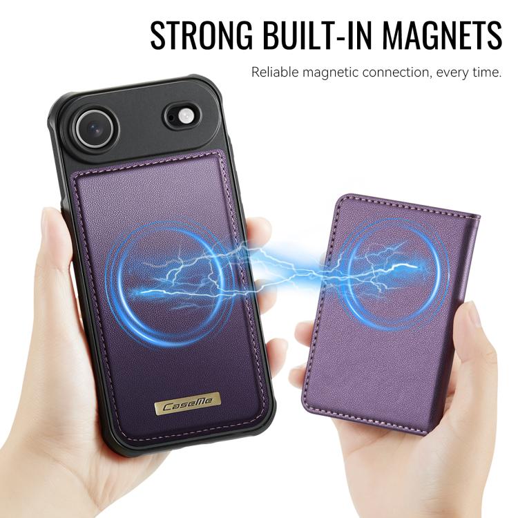 For iPhone Air CaseMe Me80 Series Detachable Wallet Magnetic RFID Vegan Leather Phone Case