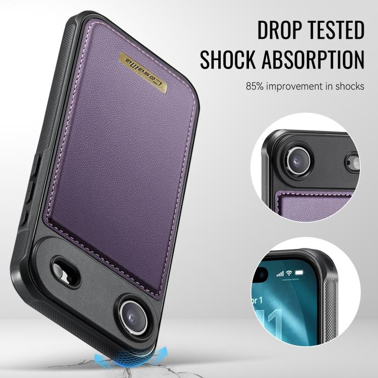 For iPhone Air CaseMe Me80 Series Detachable Wallet Magnetic RFID Vegan Leather Phone Case