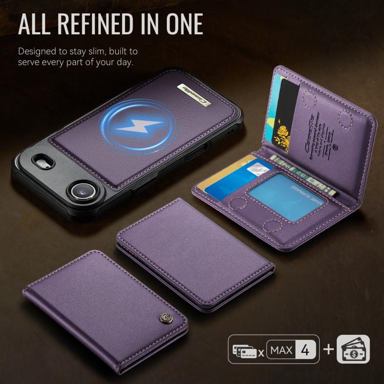 For iPhone Air CaseMe Me80 Series Detachable Wallet Magnetic RFID Vegan Leather Phone Case