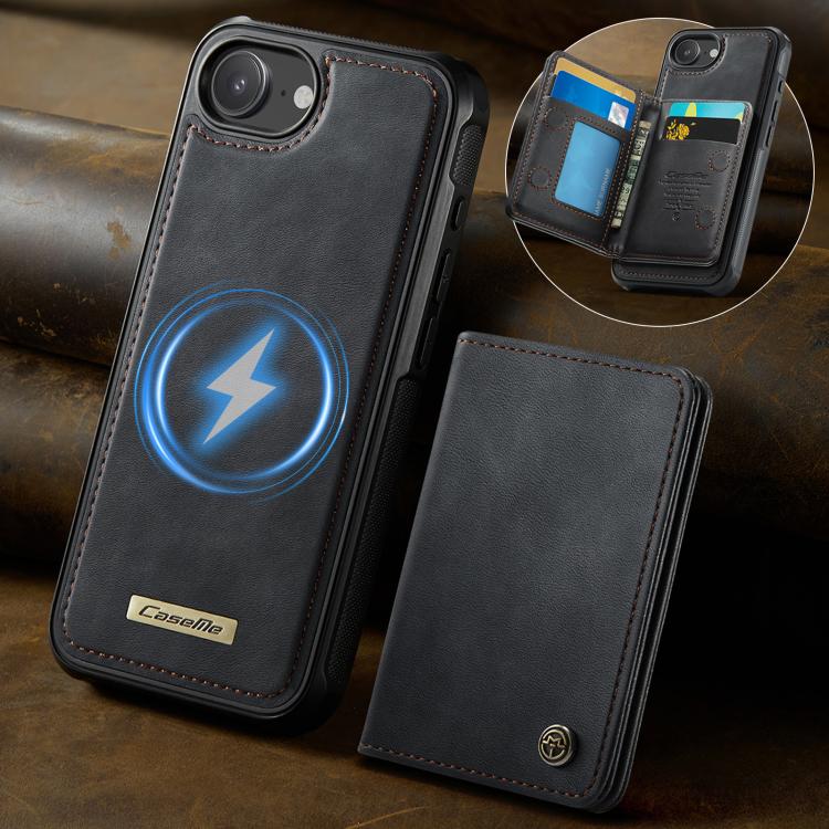 For iPhone 17e / 16e CaseMe Me80 Series Detachable Wallet Magnetic RFID Vegan Leather Phone Case