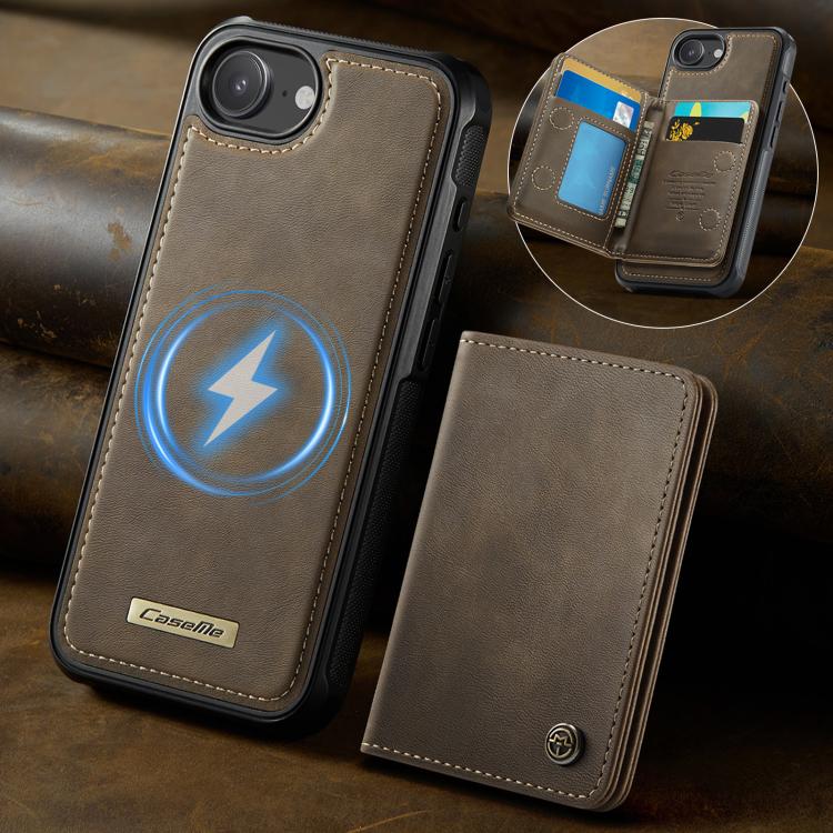 For iPhone 17e / 16e CaseMe Me80 Series Detachable Wallet Magnetic RFID Vegan Leather Phone Case