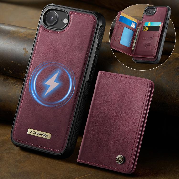 For iPhone 17e / 16e CaseMe Me80 Series Detachable Wallet Magnetic RFID Vegan Leather Phone Case