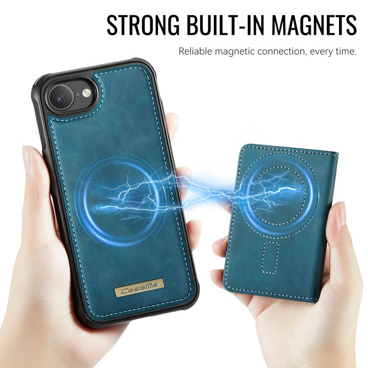 For iPhone 17e / 16e CaseMe Me80 Series Detachable Wallet Magnetic RFID Vegan Leather Phone Case