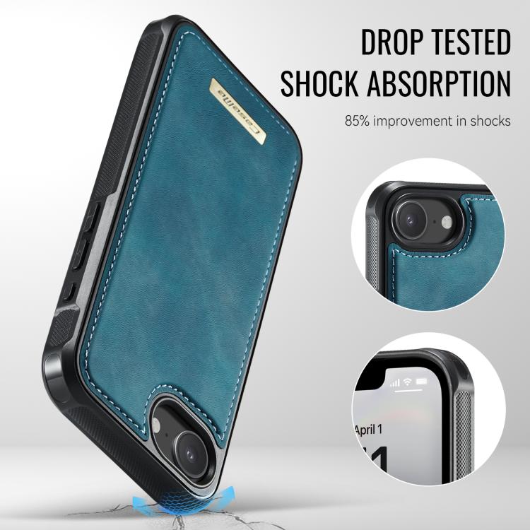 For iPhone 17e / 16e CaseMe Me80 Series Detachable Wallet Magnetic RFID Vegan Leather Phone Case