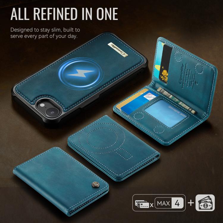 For iPhone 17e / 16e CaseMe Me80 Series Detachable Wallet Magnetic RFID Vegan Leather Phone Case
