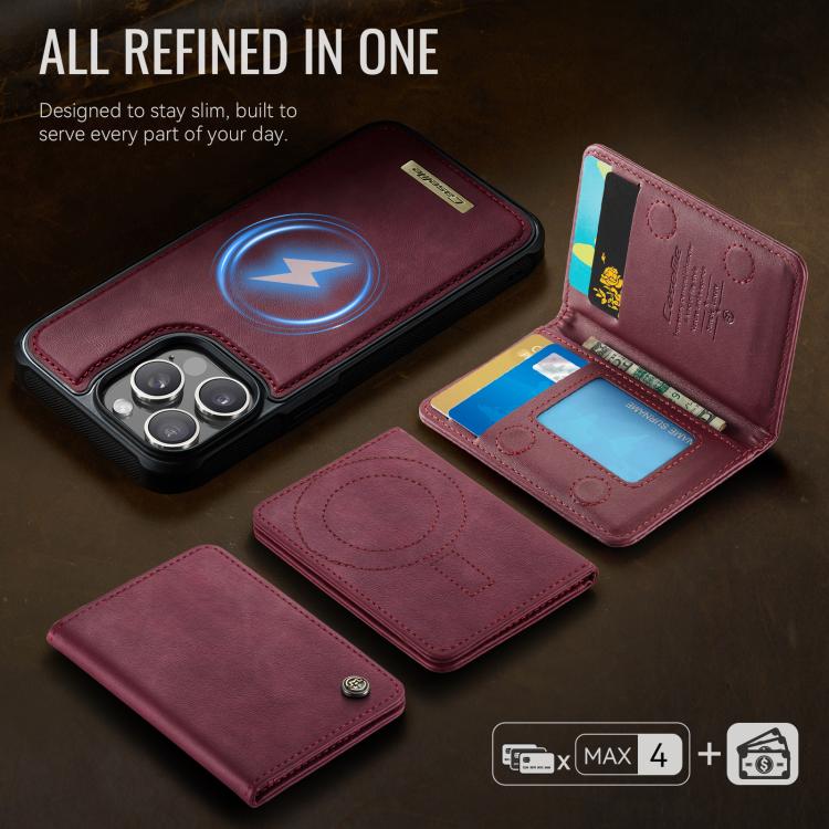For iPhone 14 Pro CaseMe Me80 Series Detachable Wallet Magnetic RFID Vegan Leather Phone Case