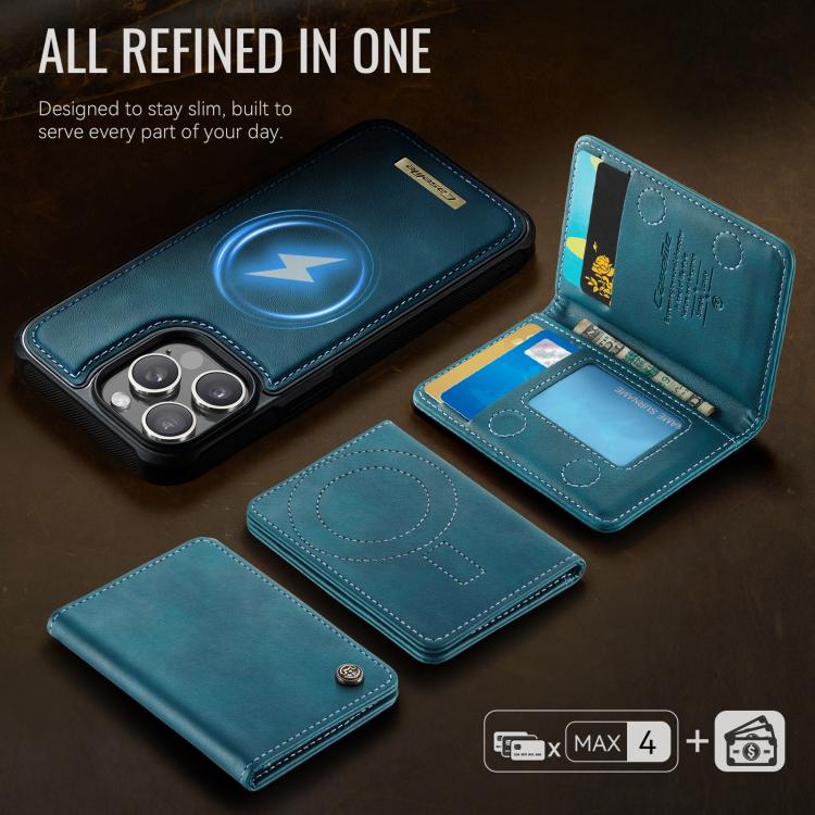 For iPhone 13 Pro Max CaseMe Me80 Series Detachable Wallet Magnetic RFID Vegan Leather Phone Case