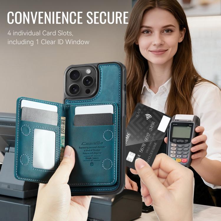For iPhone 12 Pro Max CaseMe Me80 Series Detachable Wallet Magnetic RFID Vegan Leather Phone Case