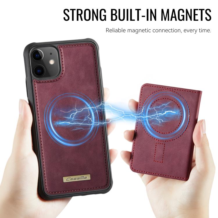 For iPhone 11 CaseMe Me80 Series Detachable Wallet Magnetic RFID Vegan Leather Phone Case