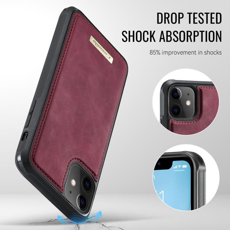 For iPhone 11 CaseMe Me80 Series Detachable Wallet Magnetic RFID Vegan Leather Phone Case