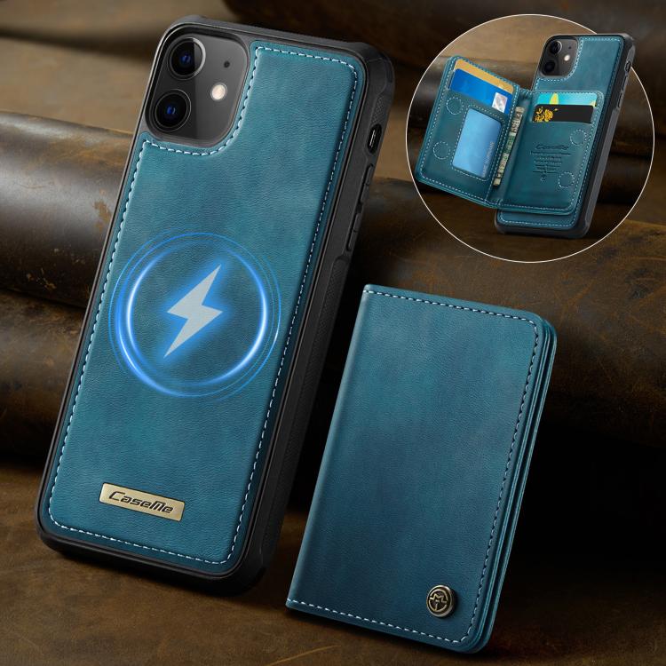 For iPhone 11 CaseMe Me80 Series Detachable Wallet Magnetic RFID Vegan Leather Phone Case