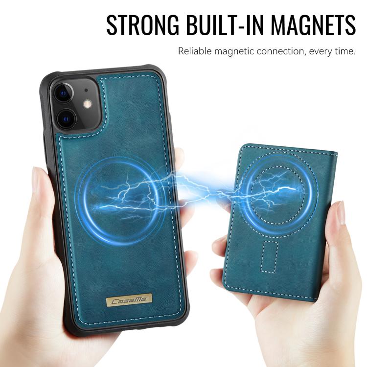 For iPhone 11 CaseMe Me80 Series Detachable Wallet Magnetic RFID Vegan Leather Phone Case