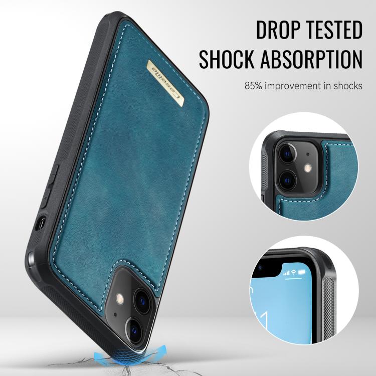 For iPhone 11 CaseMe Me80 Series Detachable Wallet Magnetic RFID Vegan Leather Phone Case