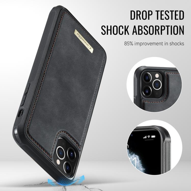 For iPhone 11 Pro CaseMe Me80 Series Detachable Wallet Magnetic RFID Vegan Leather Phone Case