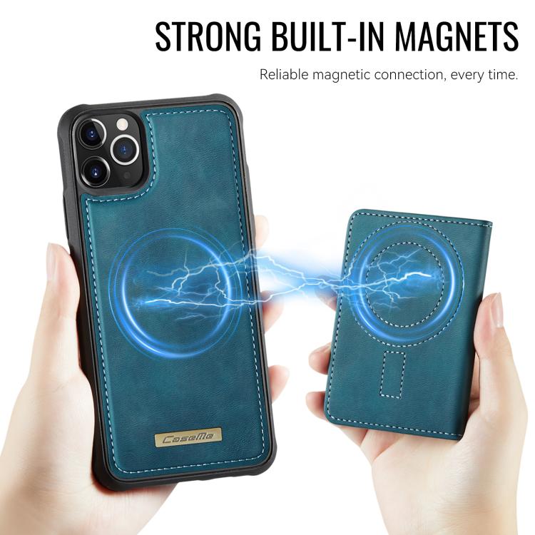 For iPhone 11 Pro CaseMe Me80 Series Detachable Wallet Magnetic RFID Vegan Leather Phone Case