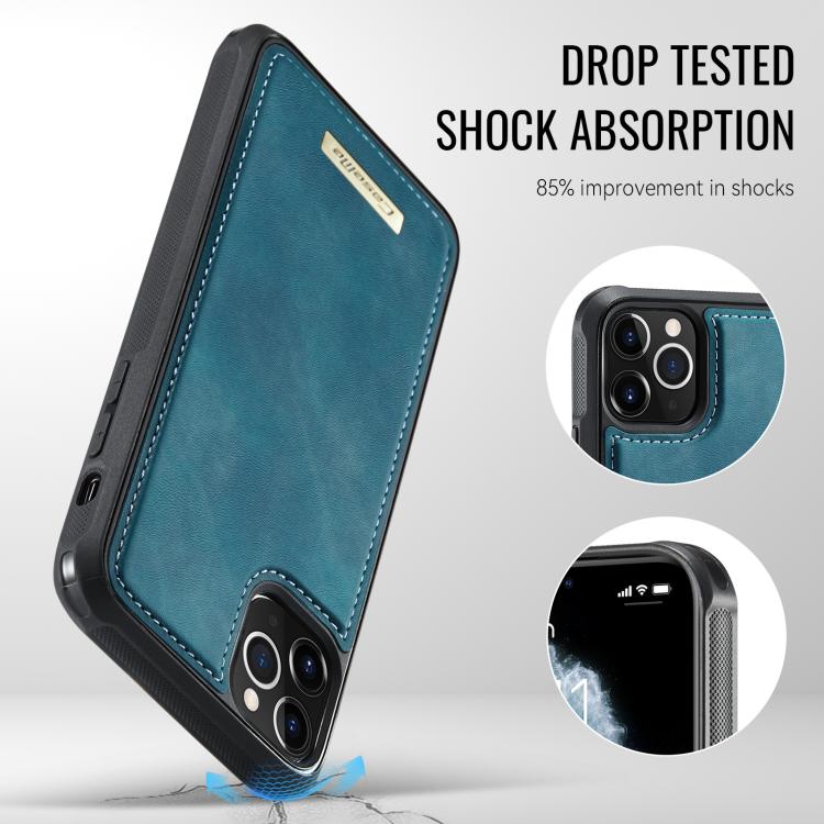 For iPhone 11 Pro Max CaseMe Me80 Series Detachable Wallet Magnetic RFID Vegan Leather Phone Case