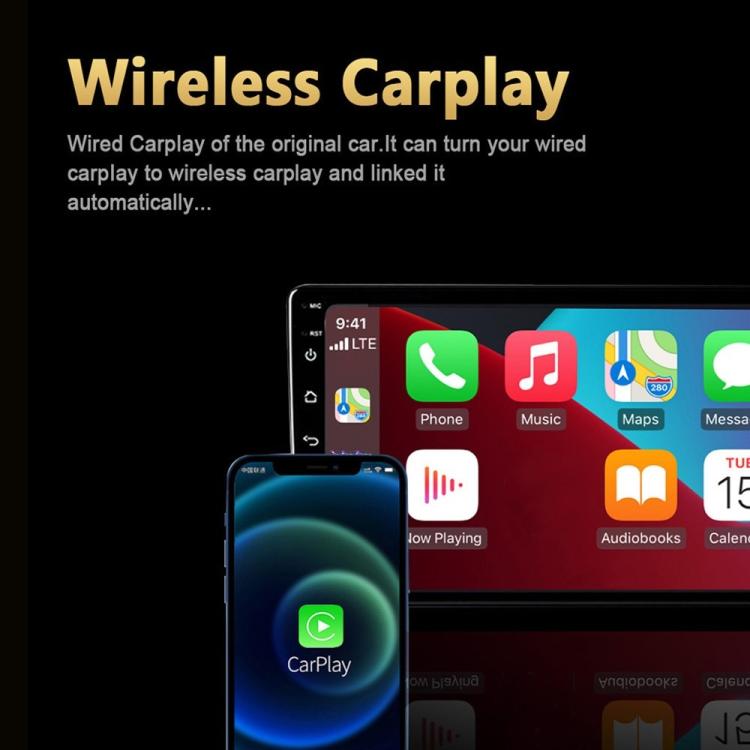M65 2GB+16GB Car AI Box Android 11 Wireless CarPlay / Android Auto Smart Adapter