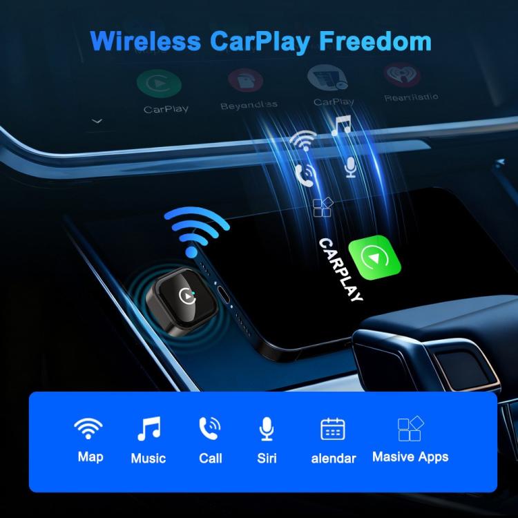 M62 Built-in CarPlay / Android Auto Wired to Wireless Converter 2 in 1 AI Box Wireless Car Adapter