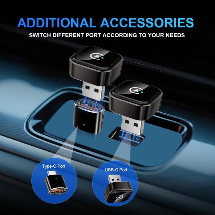 M62 Built-in CarPlay / Android Auto Wired to Wireless Converter 2 in 1 AI Box Wireless Car Adapter