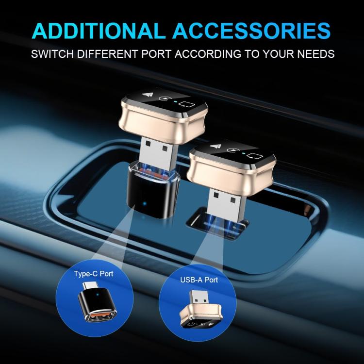 M70 For AirPlay / Miracast 4 in 1 Smart Screen Mirroring Adapter CarPlay / Android Auto Wired to Wireless