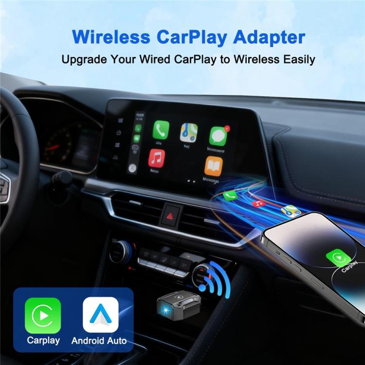 M36 CarPlay / Android Auto Wired to Wireless Converter 2 in 1 Ai Box Wireless Car Adapter
