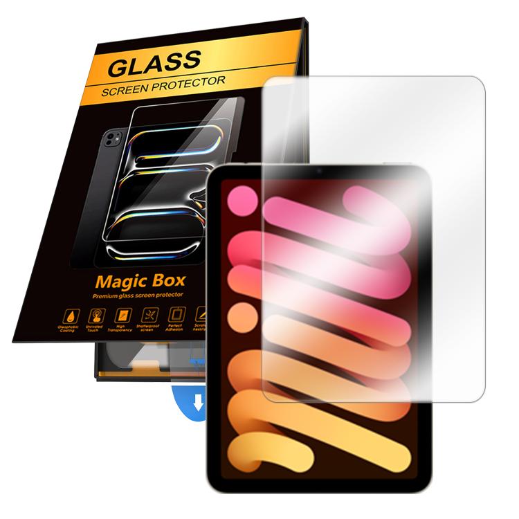 For iPad mini 2024 / mini 6 Easy Install Box Dust-Free HD Eye-Protection Tempered Glass Tablet Film