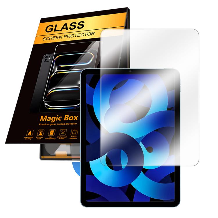 For iPad Air 2022 / 2020 10.9 Easy Install Box Dust-Free HD Eye-Protection Tempered Glass Tablet Film