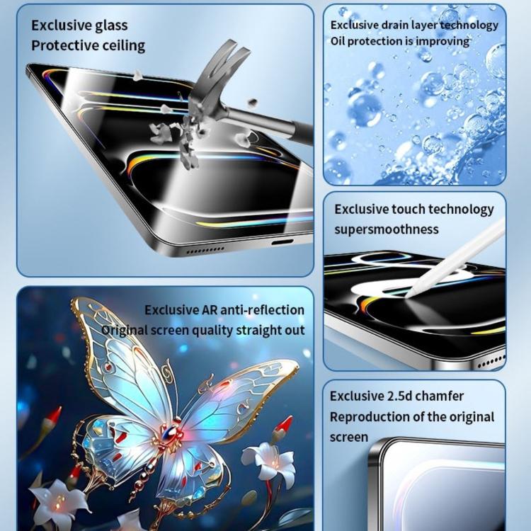 For iPad 10.2 2021 / 2020 / 2019 Easy Install Box Dust-Free HD Eye-Protection Tempered Glass Tablet Film