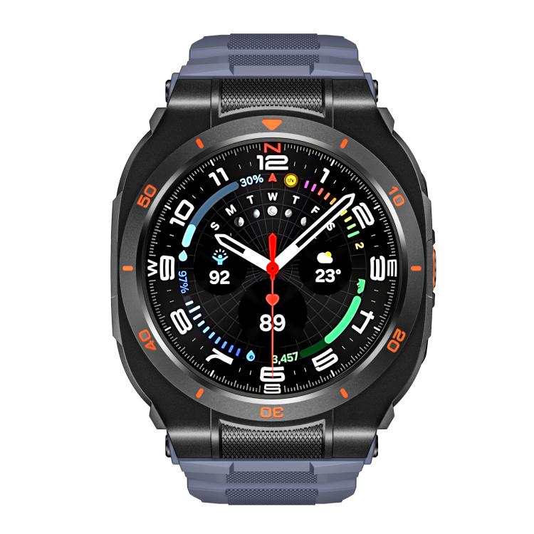 For Samsung Galaxy Watch Ultra / Ultra 2025 Vibrant Zinc Alloy Cover Integrated Silicone Watch Band