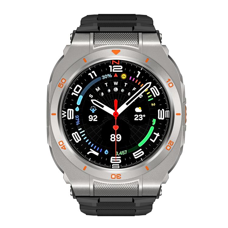 For Samsung Galaxy Watch Ultra / Ultra 2025 Vibrant Zinc Alloy Cover Integrated Silicone Watch Band
