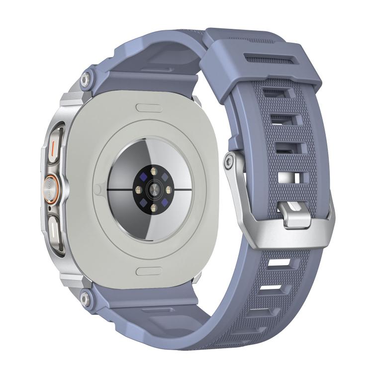 For Samsung Galaxy Watch Ultra / Ultra 2025 Vibrant Zinc Alloy Cover Integrated Silicone Watch Band