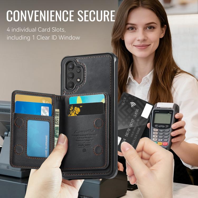 For Samsung Galaxy A13 / A04s CaseMe Me80 Series Detachable Wallet Magnetic RFID Vegan Leather Phone Case
