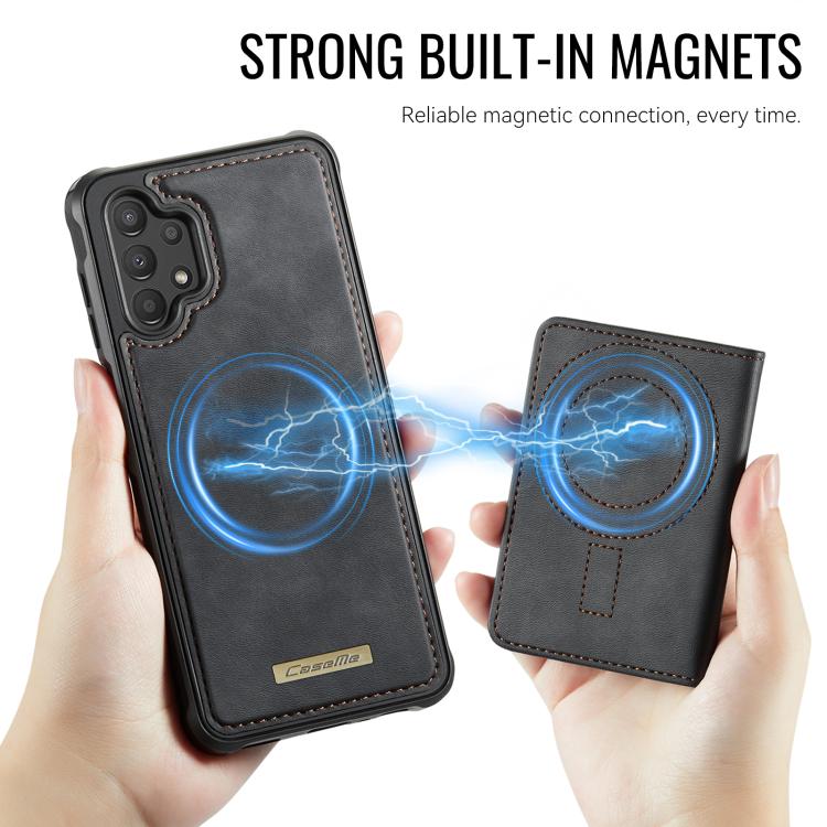 For Samsung Galaxy A13 / A04s CaseMe Me80 Series Detachable Wallet Magnetic RFID Vegan Leather Phone Case