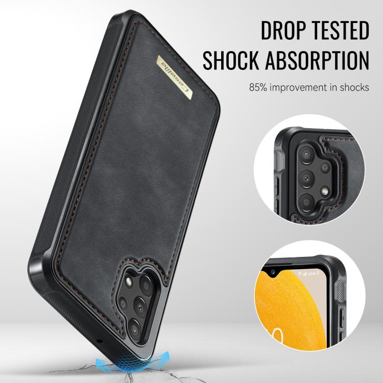 For Samsung Galaxy A13 / A04s CaseMe Me80 Series Detachable Wallet Magnetic RFID Vegan Leather Phone Case