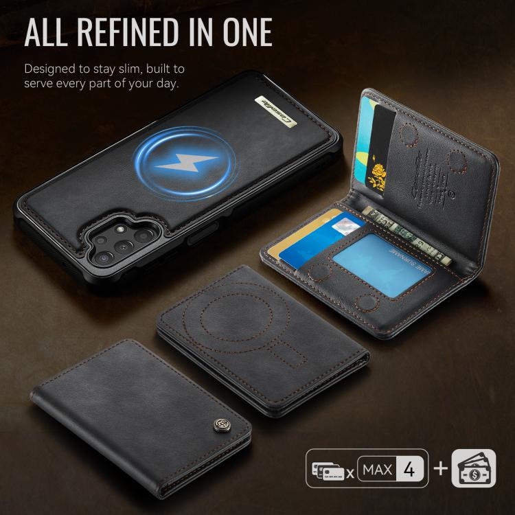 For Samsung Galaxy A13 / A04s CaseMe Me80 Series Detachable Wallet Magnetic RFID Vegan Leather Phone Case