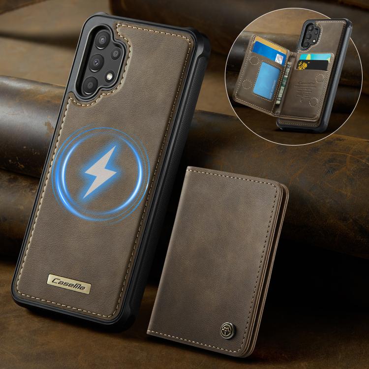 For Samsung Galaxy A13 / A04s CaseMe Me80 Series Detachable Wallet Magnetic RFID Vegan Leather Phone Case