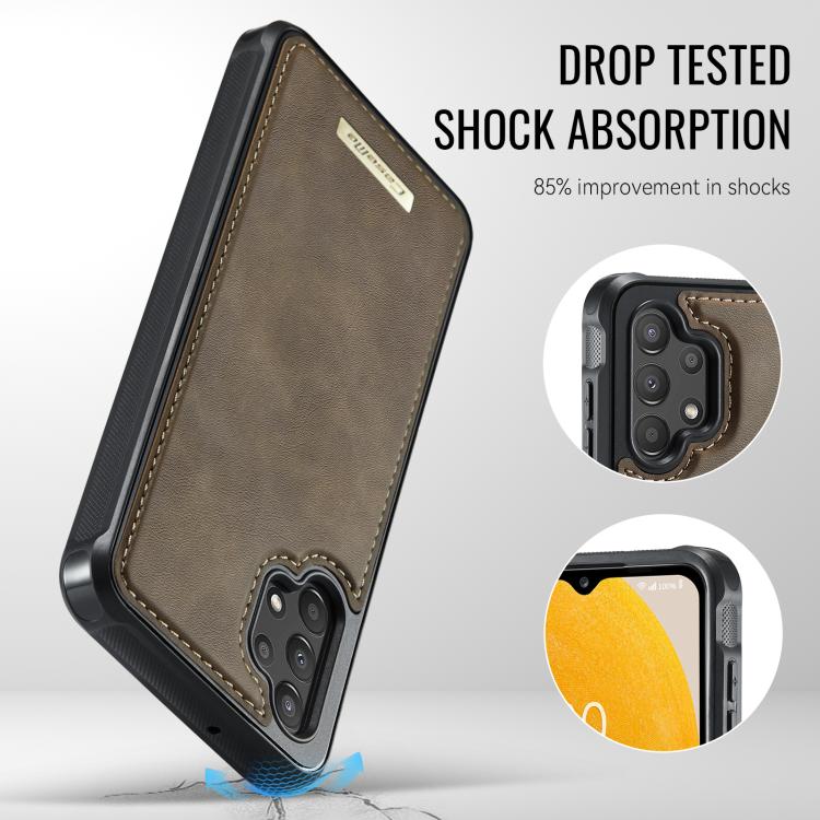 For Samsung Galaxy A13 / A04s CaseMe Me80 Series Detachable Wallet Magnetic RFID Vegan Leather Phone Case