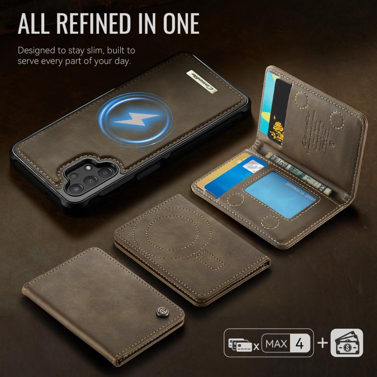 For Samsung Galaxy A13 / A04s CaseMe Me80 Series Detachable Wallet Magnetic RFID Vegan Leather Phone Case